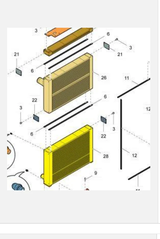 P/N: 6060 0012 75-INTERCOOLER — EPIROC FLEXROC D65LF / 2015 iş makinesi soğutma komponenti