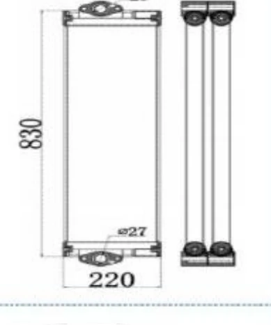 P/N: 423-03-44030 — KOMATSU WA470-6 iş makinesi radyatörü