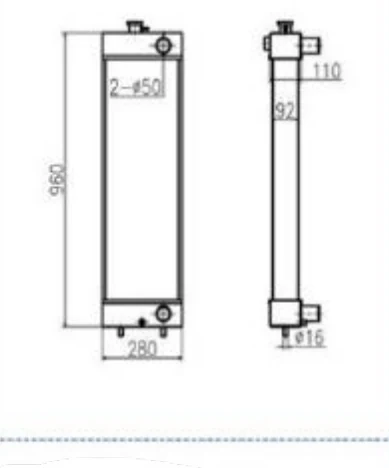 P/N: 281-3625 — CATERPILLAR E312D OLD iş makinesi radyatörü