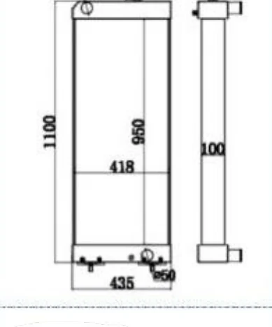 P/N: 353-5549 — CATERPILLAR E329D iş makinesi radyatörü